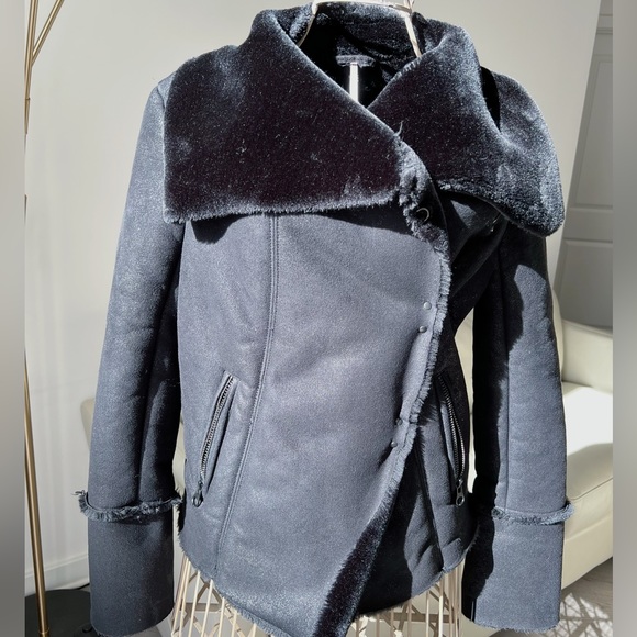 Free People Faux Shearling Moto Jacket - Picture 1 of 14